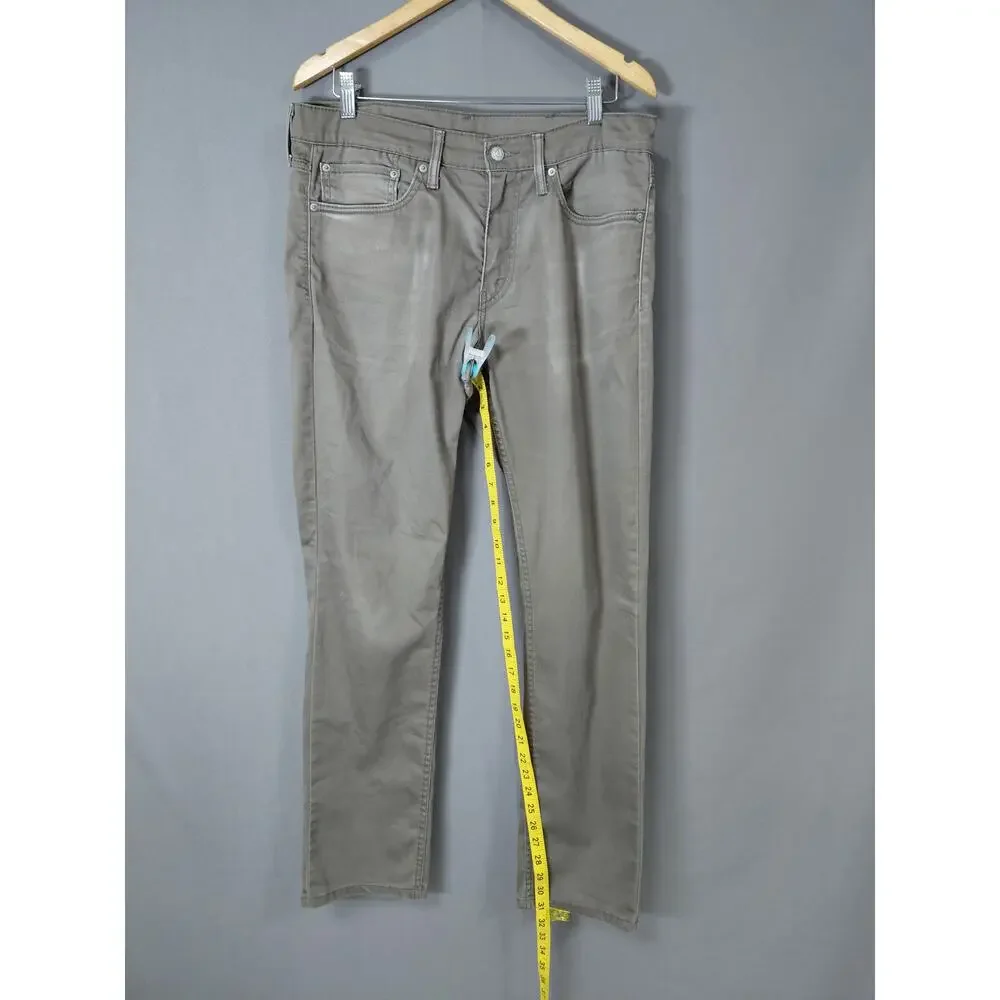 Levi's 511 Gray Straight Leg Slim Fit Jeans Men Size W34 L32
